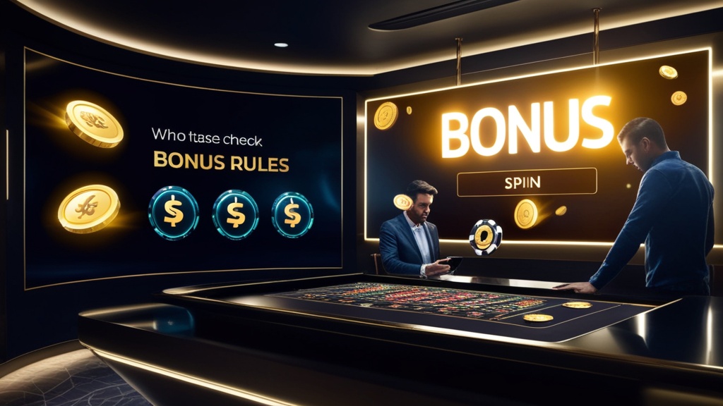 Casino-lobby met bonusbanner en speler die voorwaarden bekijkt