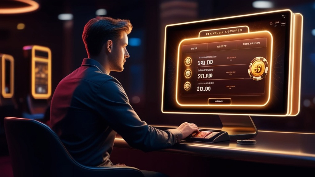Speler bekijkt opname-stappen op een helder casino-scherm